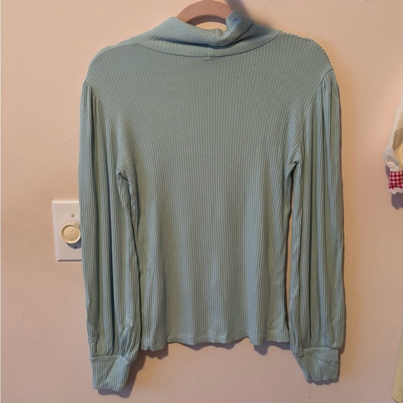 ELIZA FAULKNER DOLLY PUFF-SLEEVE TURTLENECK TOP - Picture 5 of 7